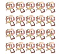 sourcing map 20pcs Spring Band Type Hose Clamps 8.5mm Fuel Line Hose Spring Clip Silicone Vacuum Hose Pipe Clamp Low Pressure Tube Clip Fastener, Colorful