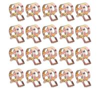 sourcing map 20pcs Spring Band Type Hose Clamps 9.5mm Fuel Line Hose Spring Clip Silicone Vacuum Hose Pipe Clamp Low Pressure Tube Clip Fastener, Colorful