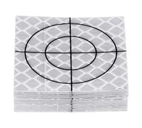 sourcing map 20pcs Survey Reflector Sheets 40mm Self-adhesive Reflective Tape Survey Target Mark for Total Stations, White