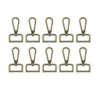 sourcing map 20Pcs Swivel Clasps, 1 Inch D Ring Lobster Clasp Claw Metal Push Gate Snap Hook for Purse Making Keychain Belt Strap, Bronze