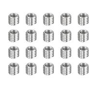 sourcing map 20pcs Thread Repair Inserts M3 x 0.5 Male to M2 x 0.4 Female Thread 2.5mm Long Stainless Steel Reducing Nuts Metric Self Tapping Sleeves Threaded Reducer Industrial Fasteners