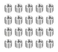 sourcing map 20pcs Thread Repair Inserts M5 x 0.8 Male to M3 x 0.5 Female Thread 5mm Long Stainless Steel Reducing Nuts Metric Self Tapping Sleeves Threaded Reducer Industrial Fasteners