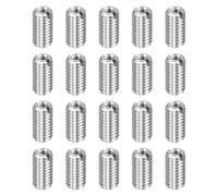 sourcing map 20pcs Thread Repair Inserts M6 x 1 Male to M3 x 0.5 Female Thread 12mm Long Stainless Steel Reducing Nuts Metric Self Tapping Sleeves Threaded Reducer Industrial Fasteners
