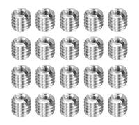 sourcing map 20pcs Thread Repair Inserts M6 x 1 Male to M3 x 0.5 Female Thread 6mm Long Stainless Steel Reducing Nuts Metric Self Tapping Sleeves Threaded Reducer Industrial Fasteners
