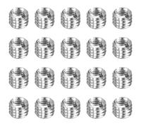 sourcing map 20pcs Thread Repair Inserts M6 x 1 Male to M4 x 0.7 Female Thread 5mm Long Stainless Steel Reducing Nuts Metric Self Tapping Sleeves Threaded Reducer Industrial Fasteners