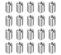 sourcing map 20pcs Thread Repair Inserts M6 x 1 Male to M4 x 0.7 Female Thread 9.5mm Long Stainless Steel Reducing Nuts Metric Self Tapping Sleeves Threaded Reducer Industrial Fasteners