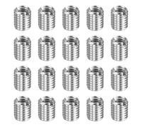 sourcing map 20pcs Thread Repair Inserts M8 x 1.25 Male to M6 x 1 Female Thread 10mm Long Stainless Steel Reducing Nuts Metric Self Tapping Sleeves Threaded Reducer Industrial Fasteners