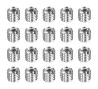 sourcing map 20pcs Thread Repair Inserts M8 x 1.25 Male to M6 x 1 Female Thread 8mm Long Stainless Steel Reducing Nuts Metric Self Tapping Sleeves Threaded Reducer Industrial Fasteners
