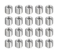sourcing map 20pcs Thread Repair Inserts M9 x 1 Male to M6 x 1 Female Thread 8mm Long Stainless Steel Reducing Nuts Metric Self Tapping Sleeves Threaded Reducer Industrial Fasteners