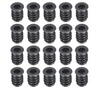 sourcing map 20Pcs Threaded Inserts, M6-1x15 Zinc Plated Carbon Steel Hex Socket Drive Screw-in Nut Threaded Inserts for Wood Working Tool and Accessories