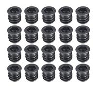 sourcing map 20Pcs Threaded Inserts, M8-1.25x13 Zinc Plated Carbon Steel Hex Socket Drive Screw-in Nut Threaded Inserts for Wood Working Tool and Accessories