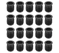 sourcing map 20Pcs Threaded Inserts, M8-1.25x15 Zinc Plated Carbon Steel Hex Socket Drive Screw-in Nut Threaded Inserts for Wood Working Tool and Accessories
