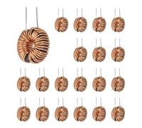 sourcing map 20pcs Toroid Core Inductor, 100uH 3A Copper Wire Wind Wound Inductance Magnetic Coil for Transformers, 13mm/0.51" Outer Dia.