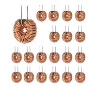sourcing map 20pcs Toroid Core Inductor, 100uH 5A Copper Wire Wind Wound Inductance Magnetic Coil for Transformers, 16mm/0.63" Outer Dia.