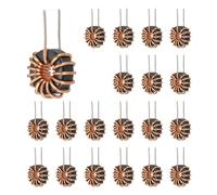 sourcing map 20pcs Toroid Core Inductor, 10uH 5A Copper Wire Wind Wound Inductance Magnetic Coil for Transformers, 0.47" Outer Dia.