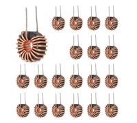 sourcing map 20pcs Toroid Core Inductor, 33uH 3A Copper Wire Wind Wound Inductance Magnetic Coil for Transformers, 11mm/0.43" Outer Dia.