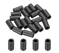 sourcing map 20Pcs Toroid Ferrite Core, 10mm OD x 6.5mm ID x 20mm H Ferrite Ring Chokes Strong Round Magnet to Reduce Signal Loss for RFI EMI RF HF Wires Suppression, Black