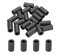 sourcing map 20Pcs Toroid Ferrite Core, 10mm OD x 6mm ID x 20mm H Ferrite Ring Chokes Strong Round Magnet to Reduce Signal Loss for RFI EMI RF HF Wires Suppression, Black