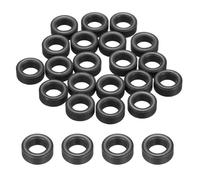 sourcing map 20Pcs Toroid Ferrite Core, 10mm OD x 6mm ID x 4mm H Ferrite Ring Chokes Strong Round Magnet to Reduce Signal Loss for RFI EMI RF HF Wires Suppression, Black
