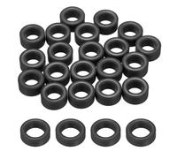 sourcing map 20Pcs Toroid Ferrite Core, 14mm OD x 9mm ID x 5mm H Ferrite Ring Chokes Strong Round Magnet to Reduce Signal Loss for RFI EMI RF HF Wires Suppression, Black