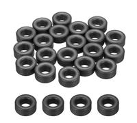 sourcing map 20Pcs Toroid Ferrite Core, 20mm OD x 10mm ID x 10mm H Ferrite Ring Chokes Strong Round Magnet to Reduce Signal Loss for RFI EMI RF HF Wires Suppression, Black