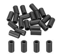 sourcing map 20Pcs Toroid Ferrite Core, 6.35mm OD x 3.3mm ID x 12.7mm H Ferrite Ring Chokes Strong Round Magnet to Reduce Signal Loss for RFI EMI RF HF Wires Suppression, Black