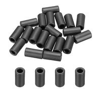 sourcing map 20Pcs Toroid Ferrite Core, 9.5mm OD x 5.5mm ID x 19.5mm H Ferrite Ring Chokes Strong Round Magnet to Reduce Signal Loss for RFI EMI RF HF Wires Suppression, Black