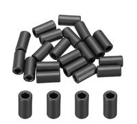 sourcing map 20Pcs Toroid Ferrite Core, 9.5mm OD x 5mm ID x 19mm H Ferrite Ring Chokes Strong Round Magnet to Reduce Signal Loss for RFI EMI RF HF Wires Suppression, Black
