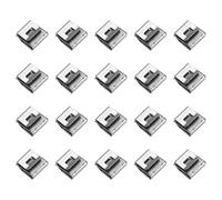 sourcing map 20pcs Trailer Frame Wire Clips 21.6mm Length Solar Panel Wire Clip Stainless Steel Trailer Wiring Clips Double Wire Cable Clamps for Boat Trailer Fishing Boat Cable Organization