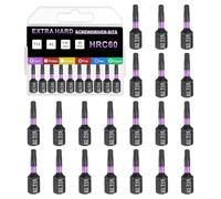 sourcing map 20pcs TT15 Torx Screwdriver Bit 6mm Hex Shank 25mm Length Magnetic Security Tamper Proof 6 Point Head Hex Bits S2 Steel Screw Driver Bit