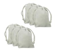 sourcing map 20pcs Velvet Gift Bags 2" x 2.8" Drawstring Jewelry Pouches Reusable Gift Packaging Storage Bags with Drawstring for Jewelry Bracelet Headphone Bead Gift Candy, Silver Gray