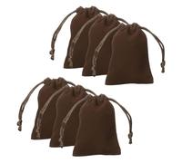 sourcing map 20pcs Velvet Gift Bags 2" x 2.8" Drawstring Jewelry Pouches Reusable Gift Packaging Storage Bags with Drawstring for Jewelry Bracelet Headphone Bead Gift Candy, Coffee