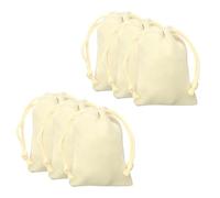 sourcing map 20pcs Velvet Gift Bags 2" x 2.8" Drawstring Jewelry Pouches Reusable Gift Packaging Storage Bags with Drawstring for Jewelry Bracelet Headphone Bead Gift Candy, White