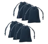 sourcing map 20pcs Velvet Gift Bags 2" x 2.8" Drawstring Jewelry Pouches Reusable Gift Packaging Storage Bags with Drawstring for Jewelry Bracelet Headphone Bead Gift Candy, Navy Blue