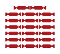 sourcing map 20pcs Vinyl Squeegee Fabric 5 Inch Pre-Cut Self-Adhesive Microfiber Replacement Felt for Squeegee Application Tool, Red