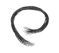 sourcing map 20Pcs Waxed Necklace Cord Bulk Black 2mm Dia 24" Necklace String Rope with Chain Clasp for Pendants Bracelets Jewelry Making Supplies Accessories