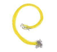 sourcing map 20Pcs Waxed Necklace Cord Bulk Bright Yellow 1.5mm Dia 24" Necklace String Rope with Chain Clasp for Pendants Bracelets Jewelry Making Supplies Accessories