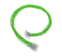 sourcing map 20Pcs Waxed Necklace Cord Bulk Grass Green 1.5mm Dia 24" Necklace String Rope with Chain Clasp for Pendants Bracelets Jewelry Making Supplies Accessories