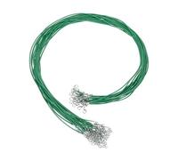 sourcing map 20Pcs Waxed Necklace Cord Bulk Green 1.5mm Dia 24" Necklace String Rope with Chain Clasp for Pendants Bracelets Jewelry Making Supplies Accessories