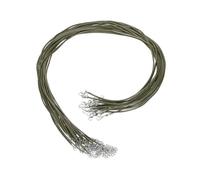 sourcing map 20Pcs Waxed Necklace Cord Bulk Olive 2mm Dia 24" Necklace String Rope with Chain Clasp for Pendants Bracelets Jewelry Making Supplies Accessories