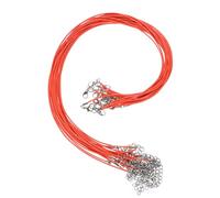 sourcing map 20Pcs Waxed Necklace Cord Bulk Orange 1.5mm Dia 18" Necklace String Rope with Chain Clasp for Pendants Bracelets Jewelry Making Supplies Accessories