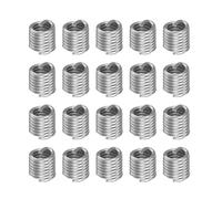 sourcing map 20pcs Wire Thread Inserts M2 x 0.4 2D 304 Stainless Steel Helical Coiled Wire Threaded Sleeve