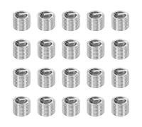 sourcing map 20pcs Wire Thread Repair Inserts M14 x 2 x 1.5D (21mm) Metric 304H Stainless Steel Helical Coiled Wire Screw Threaded Sleeve Sheath for Automotive Repairs