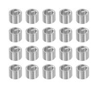 sourcing map 20pcs Wire Thread Repair Inserts M8 x 1.25 x 1.5D (12mm) Metric 304H Stainless Steel Helical Coiled Wire Screw Threaded Sleeve Sheath for Automotive Repairs