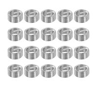 sourcing map 20pcs Wire Thread Repair Inserts M8 x 1.25 x 1D (8mm) Metric 304H Stainless Steel Helical Coiled Wire Screw Threaded Sleeve Sheath for Automotive Repairs