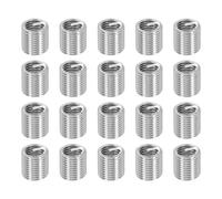 sourcing map 20pcs Wire Thread Repair Inserts M8 x 1.25 x 2D (16mm) Metric 304H Stainless Steel Helical Coiled Wire Screw Threaded Sleeve Sheath for Automotive Repairs