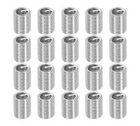 sourcing map 20pcs Wire Thread Repair Inserts M8 x 1.25 x 3D (24mm) Metric 304H Stainless Steel Helical Coiled Wire Screw Threaded Sleeve Sheath for Automotive Repairs