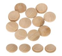 sourcing map 20Pcs Wood Button Plugs, 20mm / 0.79" Hardwood Screw Hole Plug Mushroom Wooden Caps Buttons Beech Wood Plug for Furniture Woodworking Craft Decor (25mm x 20mm)