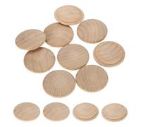 sourcing map 20Pcs Wood Button Plugs, 28mm / 1.1" Hardwood Screw Hole Plug Mushroom Wooden Caps Buttons Beech Wood Plug for Furniture Woodworking Craft Decor (35mm x 28mm)