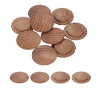 sourcing map 20Pcs Wood Button Plugs, 28mm /1.1" Hardwood Screw Hole Plug Mushroom Wooden Caps Buttons Oak Wood Plug for Furniture Woodworking Craft Decor (40mm x 28mm)